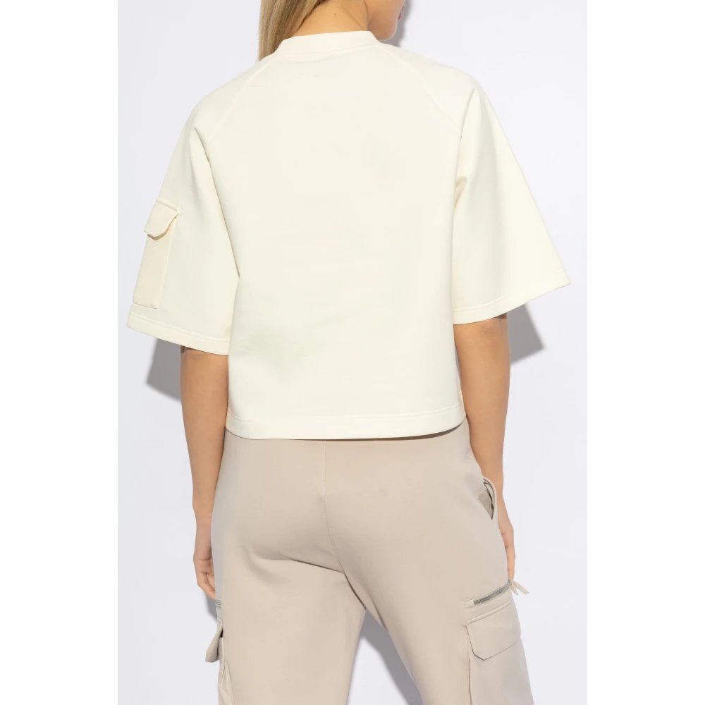 Moose Knuckles T-shirt met mouwzak Beige Dames