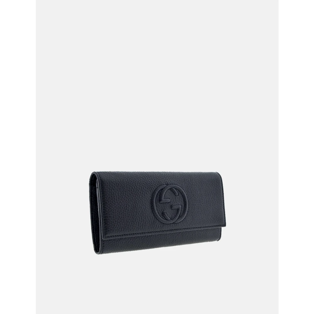 Gucci Soho leren portemonnee Black Dames