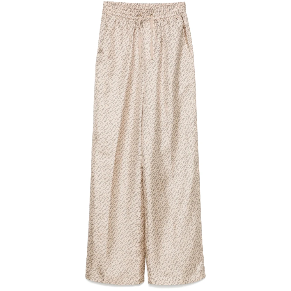 Herno Elastische Taille Koordbroek Beige Dames