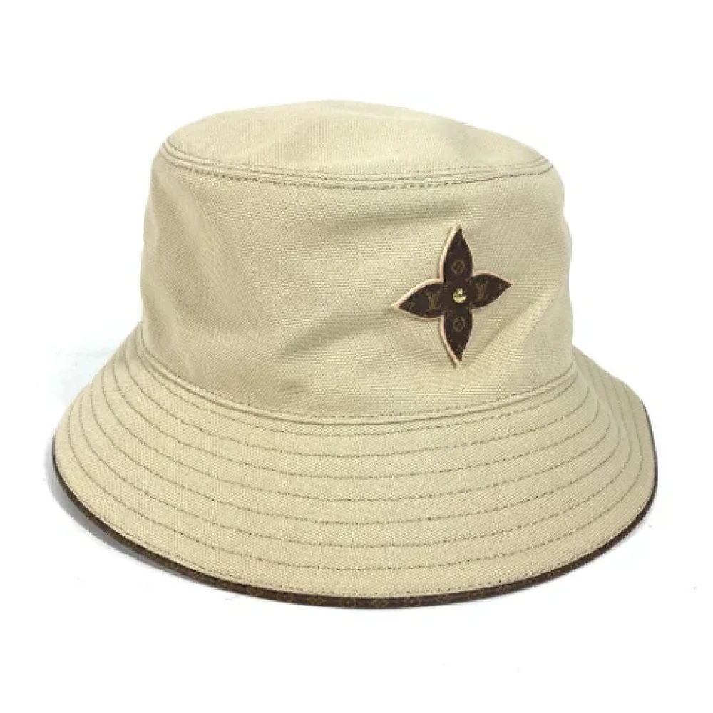 Louis Vuitton Vintage Pre-owned Cotton hats Beige Dames