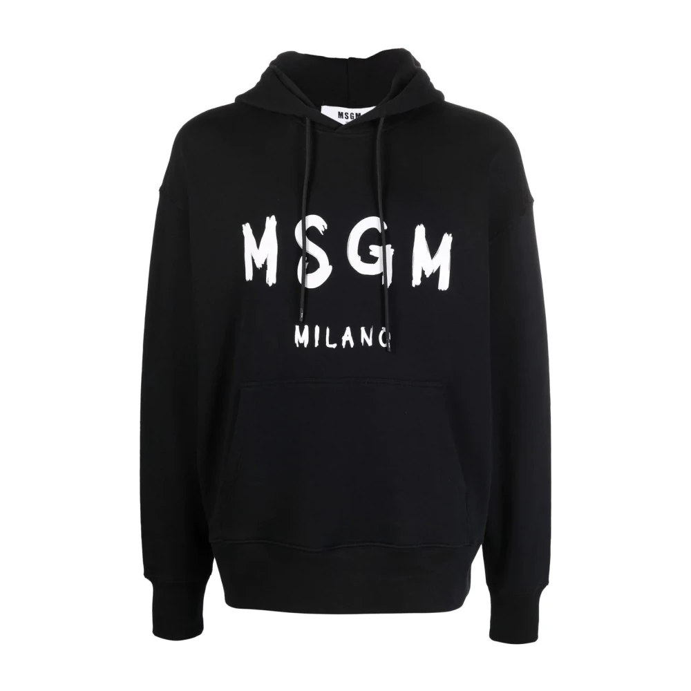 Msgm Men's Black Sweatshirt For Stylish Comfort - Hoodies - L - Sweatshirts & Hoodies