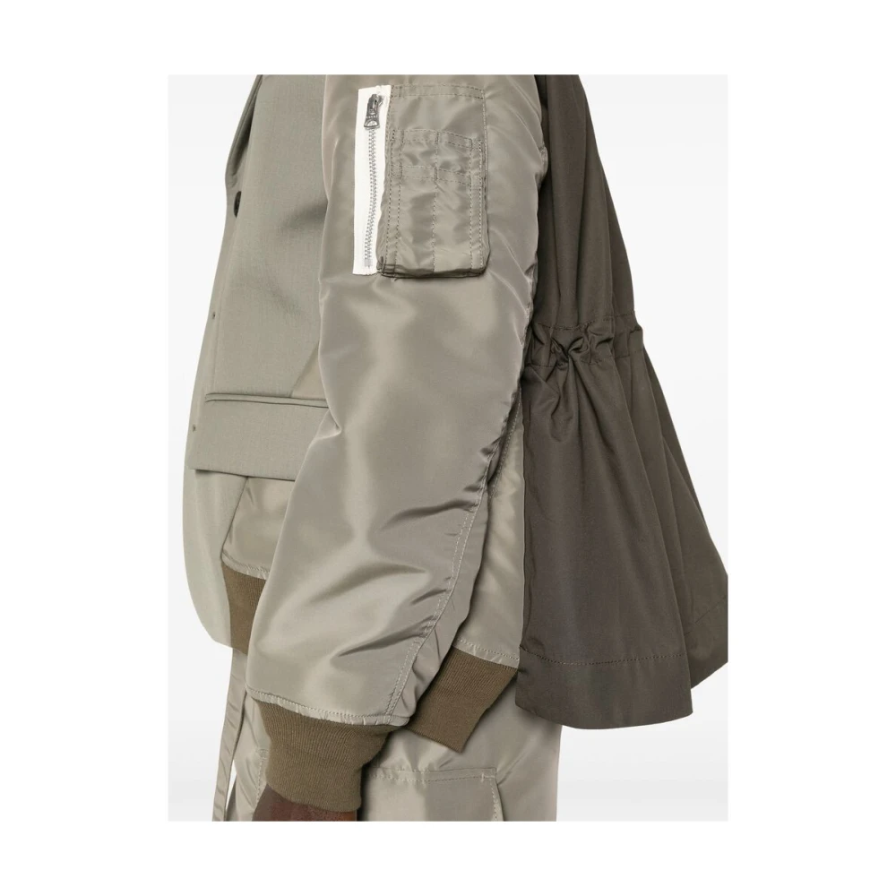 Sacai Groene Knoopjas met Trekkoordtaille Green Heren