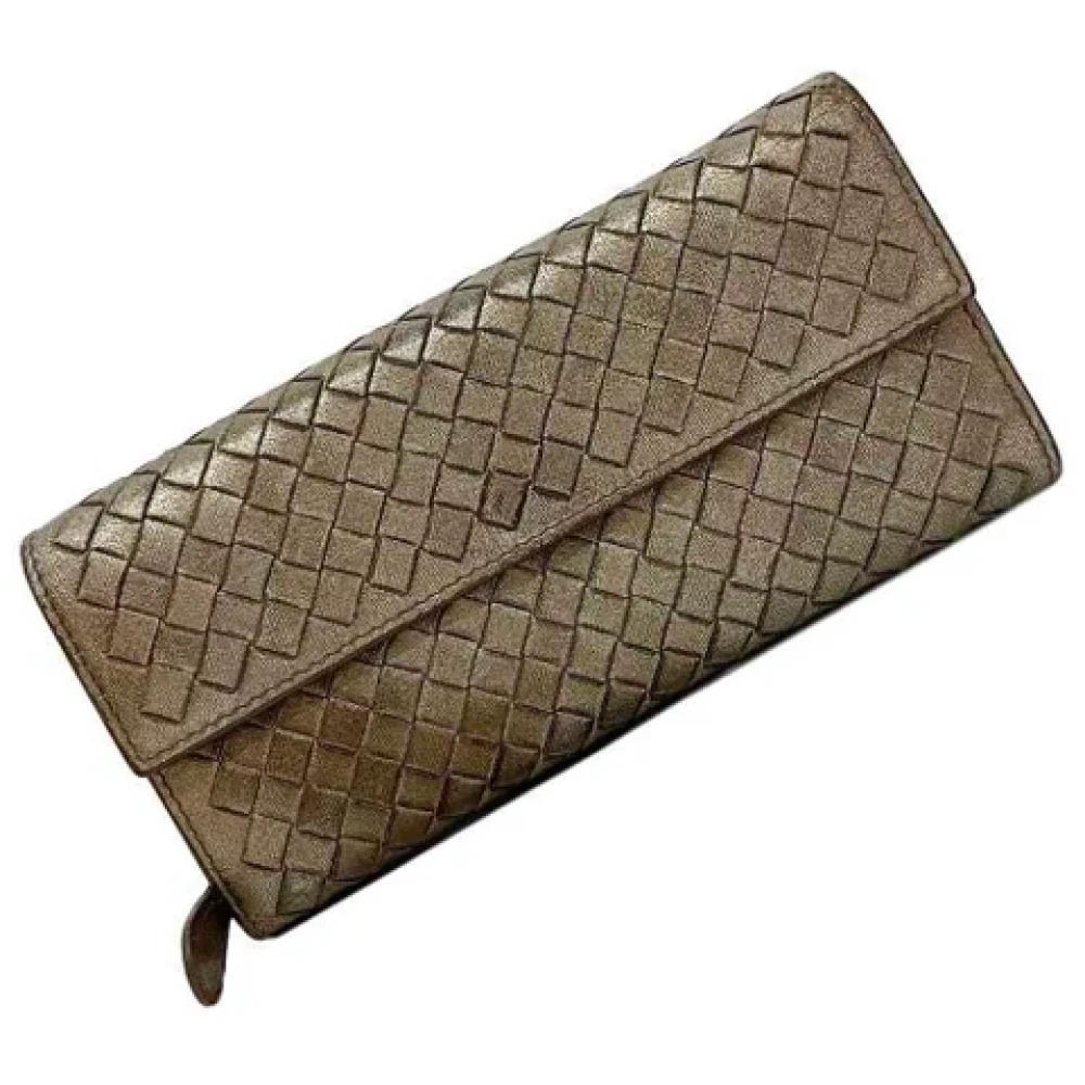 Bottega Veneta Vintage Pre-owned Leather wallets Brown Dames
