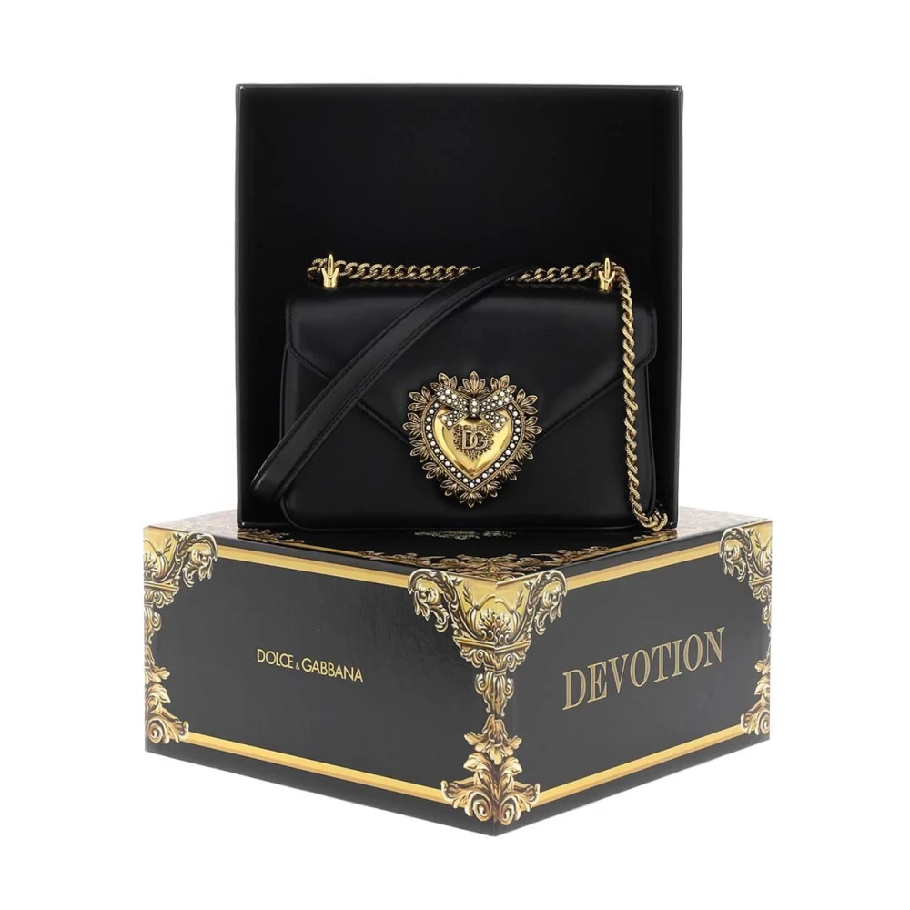 Dolce & Gabbana Devotion Schoudertas met Heilig Hart Black Dames