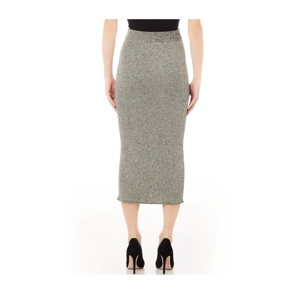 Liu Jo Grijze Gebreide Midi Rok Gray Dames