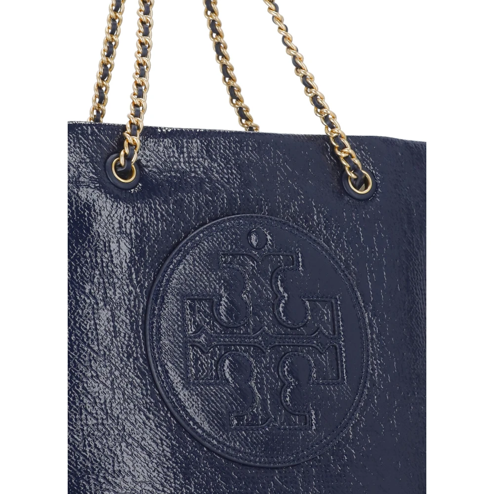 TORY BURCH Blauwe Winkelmand met Kettinghandvatten Blue Dames