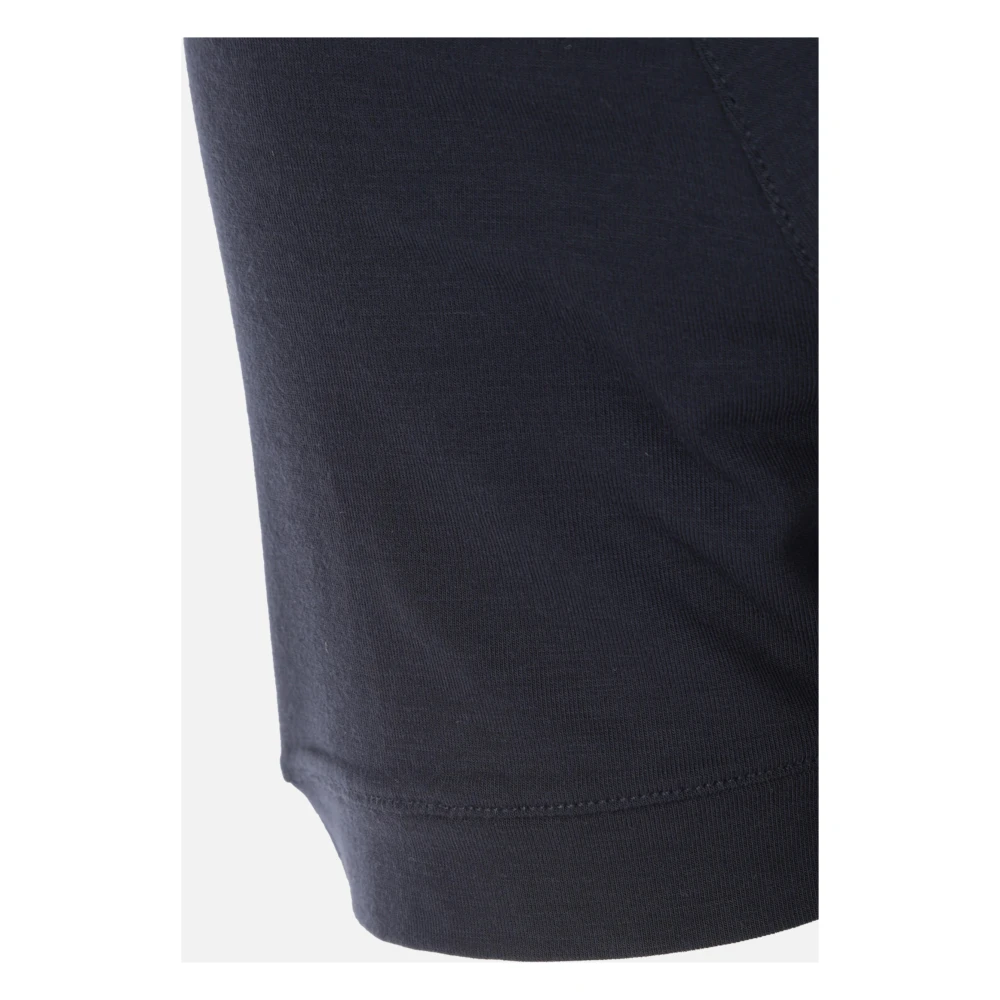 Giorgio Armani Blauw T-shirt met Logo Borduurwerk Blue Heren