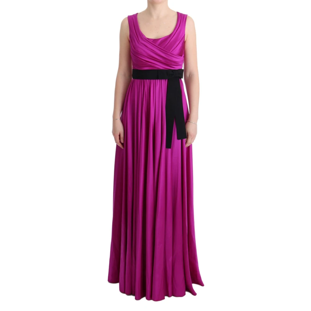 Dolce & Gabbana Women's Pink Gowns,, Luxury Silk Stretch Shift Dress Extra Small