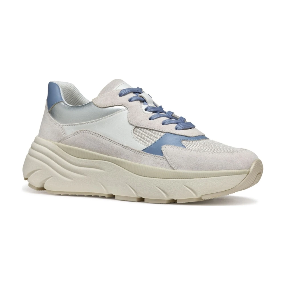 Geox Women's White Blue Leisure Trainers For - Sneakers - 4 Uk - Shoes