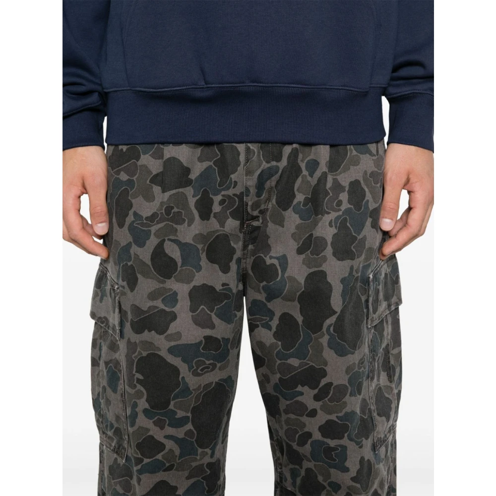 Carhartt WIP Abstract Patroon Cargo Broek Grijs Black Heren