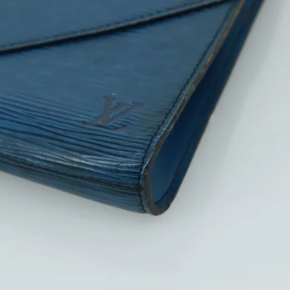 Louis Vuitton Vintage Pre-owned Leather clutches Blue Dames
