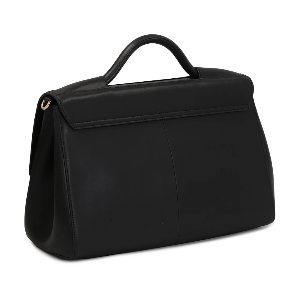 Kazar Grote leren handtas met moderne retrostijl Black Dames