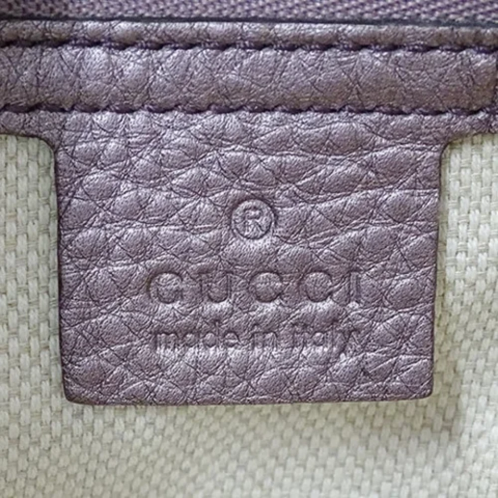 Gucci Vintage Pre-owned Leather handbags Purple Dames