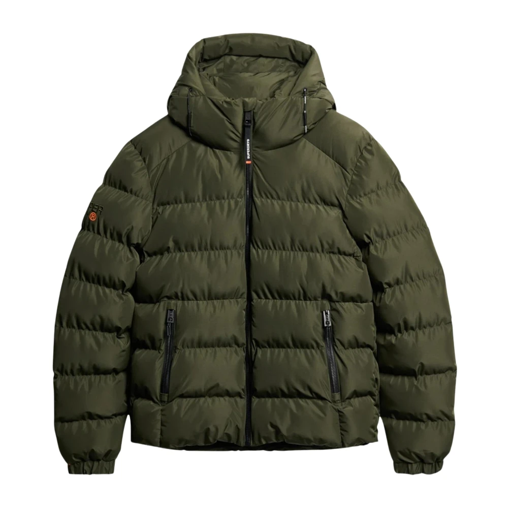 Superdry Men's Tan Hooded Sports Padded Jacket - Size 40/Regular - Image 5