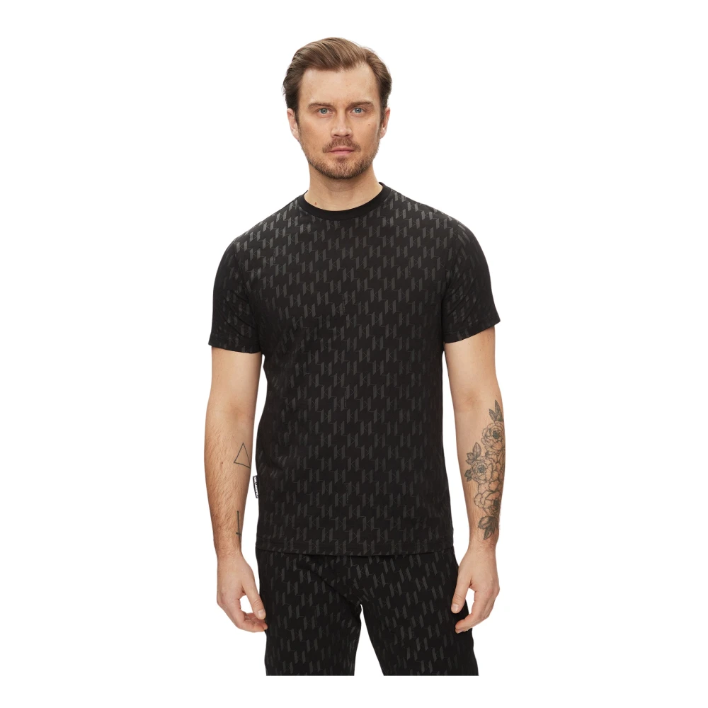Karl Lagerfeld Zwart Katoen Regular Fit T-Shirt Black Heren