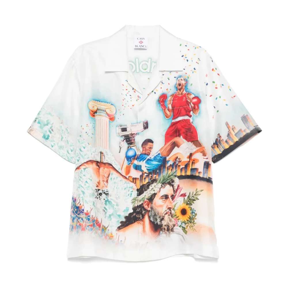 Casablanca Sportieve Cubaanse Kraag Shirt Multicolor Heren