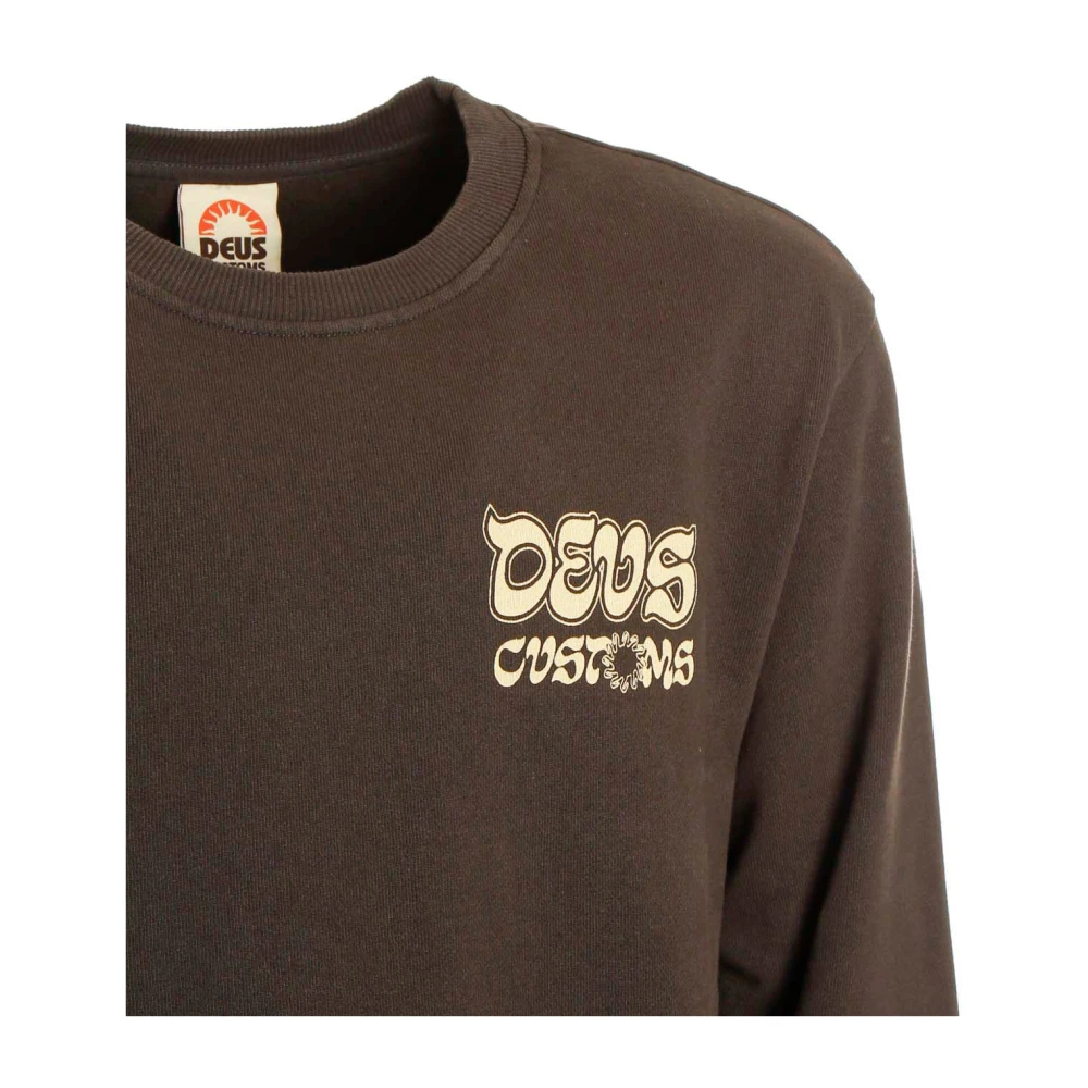 Deus Ex Machina Rinse Wash Sweatshirt met Print Gray Heren