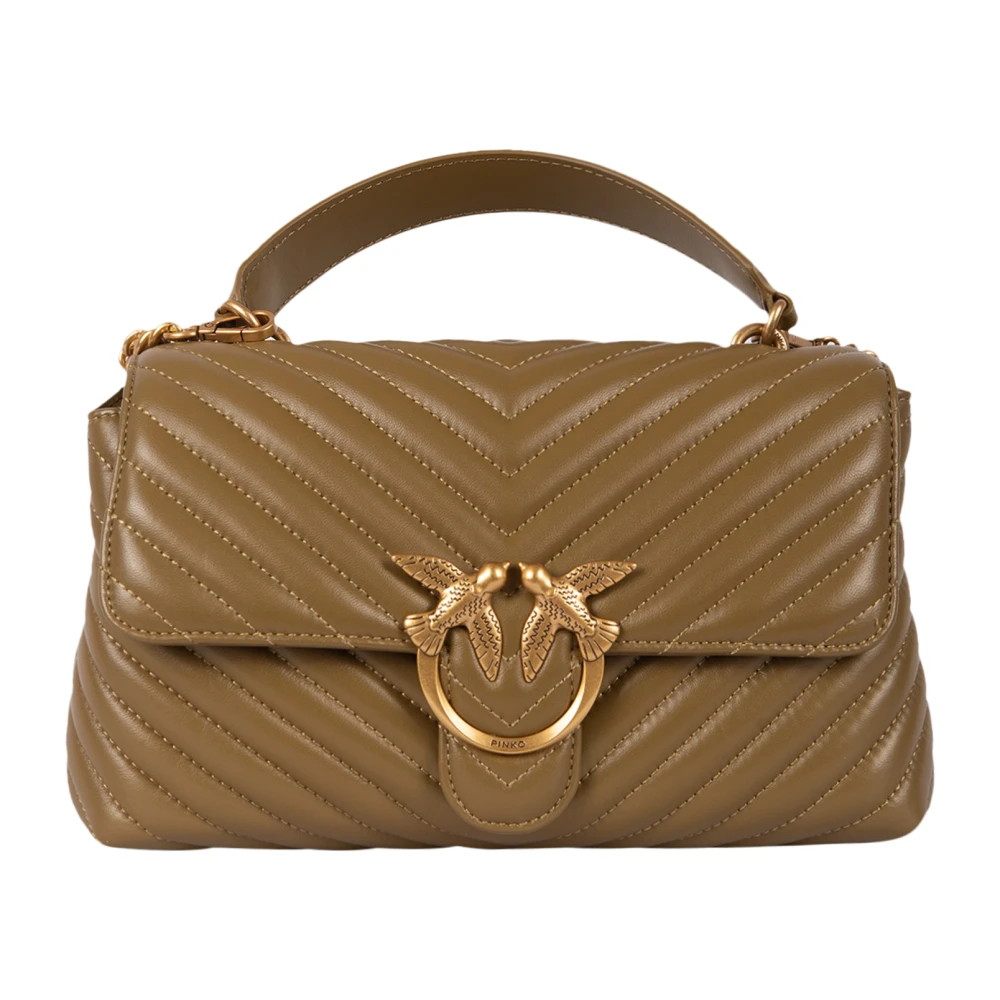Pinko Groene Chevron-Gewatteerde Handtas voor Vrouwen Green Dames