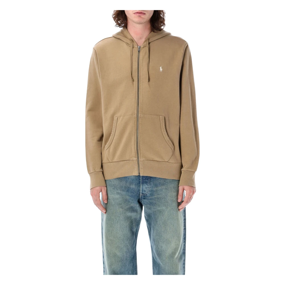 Ralph Lauren Full-Zip Hoodie Beige, Herr