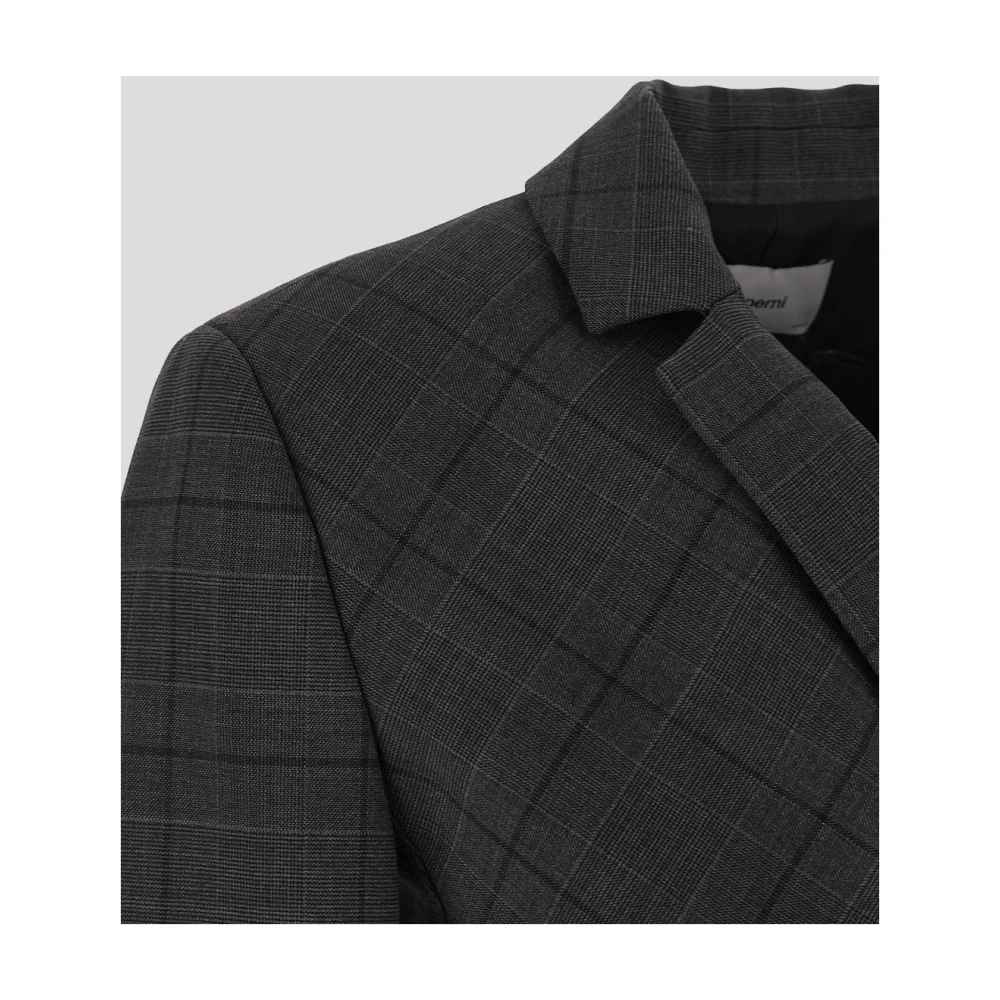 Coperni Getailleerde Wollen Jas met Uitsnede Gray Dames