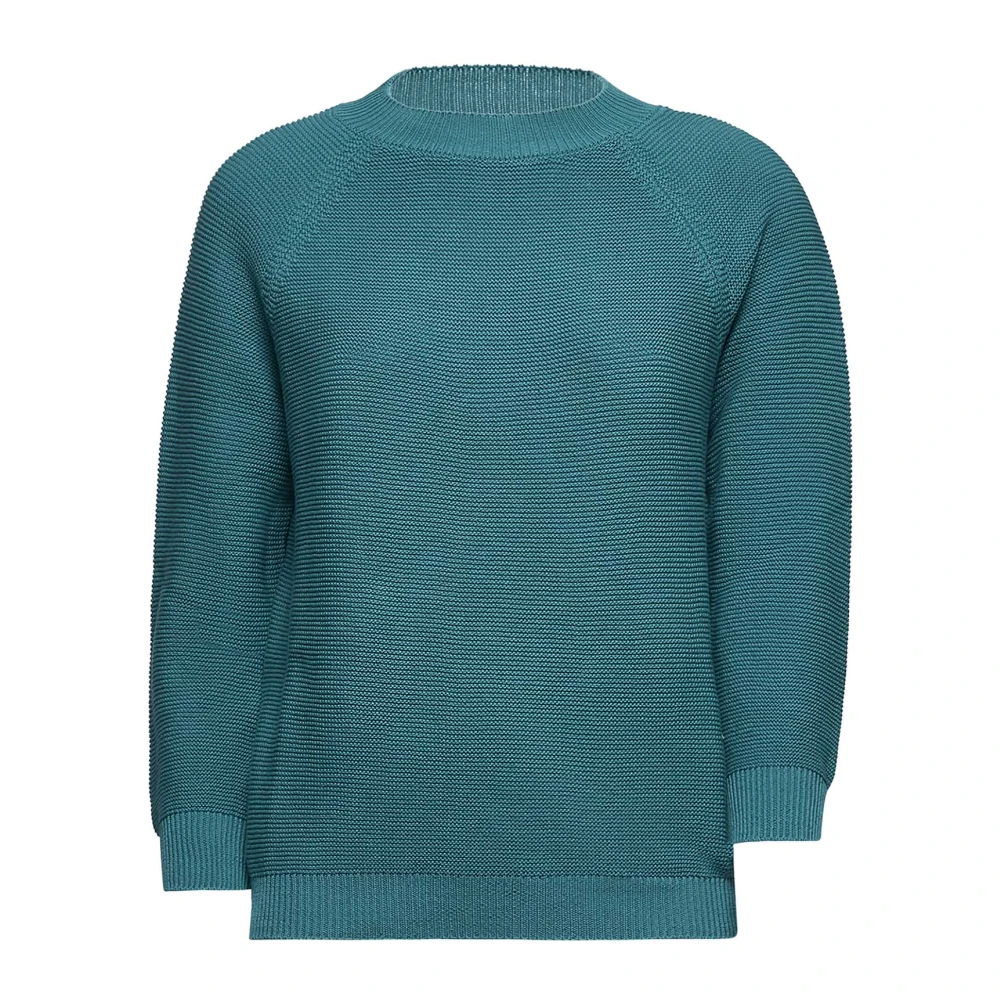Max Mara Weekend Asymmetrische Geribbelde Taille Sweatshirt Jurk Green Dames
