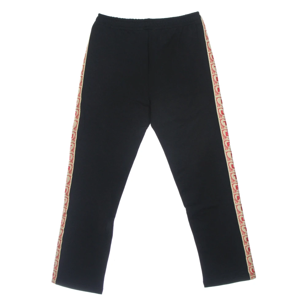 Iuter Zwarte Lichtgewicht Track Pant Elastische Taille Black Heren