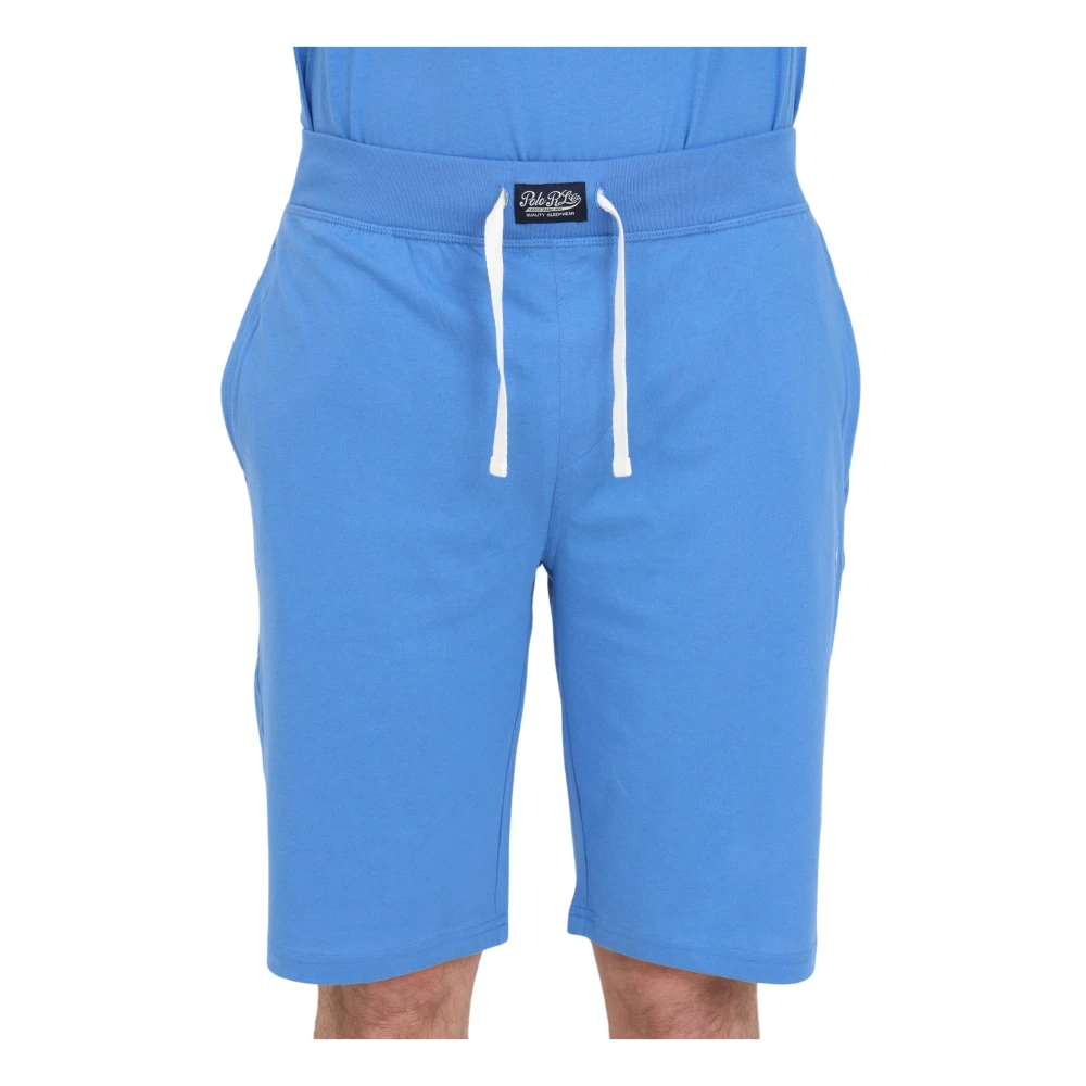 Ralph Lauren Unisex Blauwe Logo Shorts Blue Heren