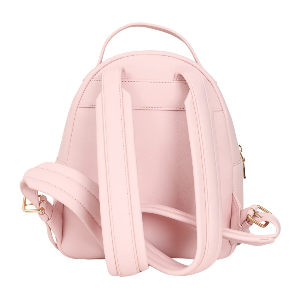 Love Moschino Roze Minimalistische Rugzak met Metalen Logo Pink Dames