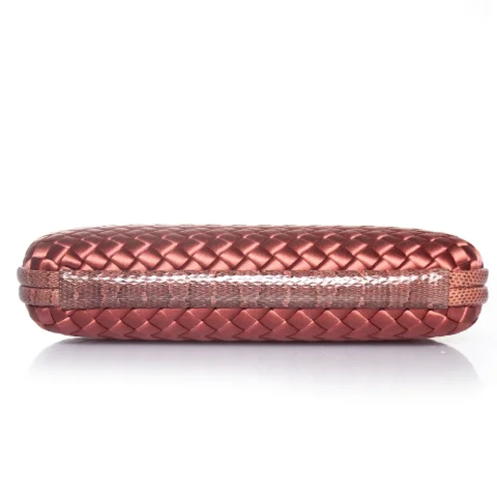 Bottega Veneta Vintage Pre-owned Satin clutches Pink Dames