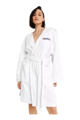 Hooded Bathrobe with Logo