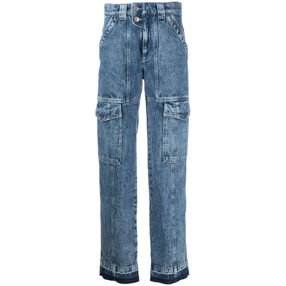 Isabel Marant Étoile Cargo-Pocket Straight Jeans Blue Dames