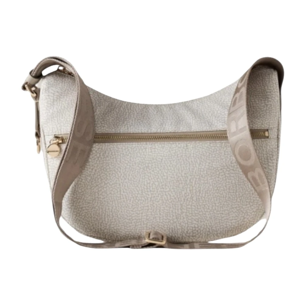 Borbonese Women's White Cross Body Bags, One Size, Luna Bag Small