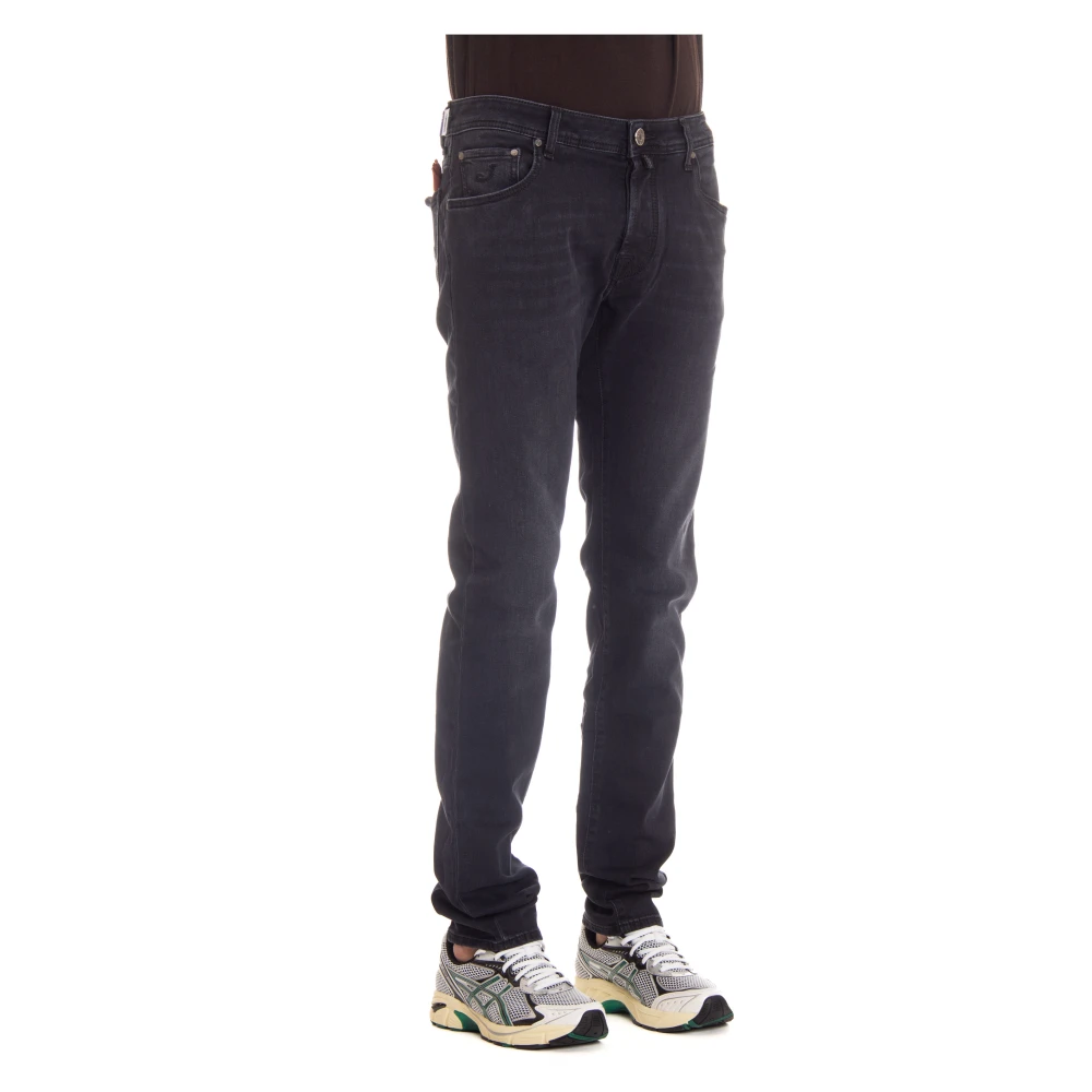 Jacob Cohën Zwarte Slim Fit Denim Jeans Black Heren