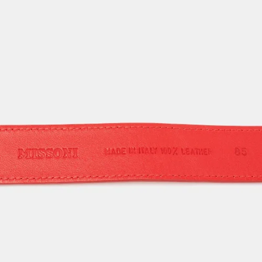 Missoni Pre-owned Leather belts Multicolor Dames