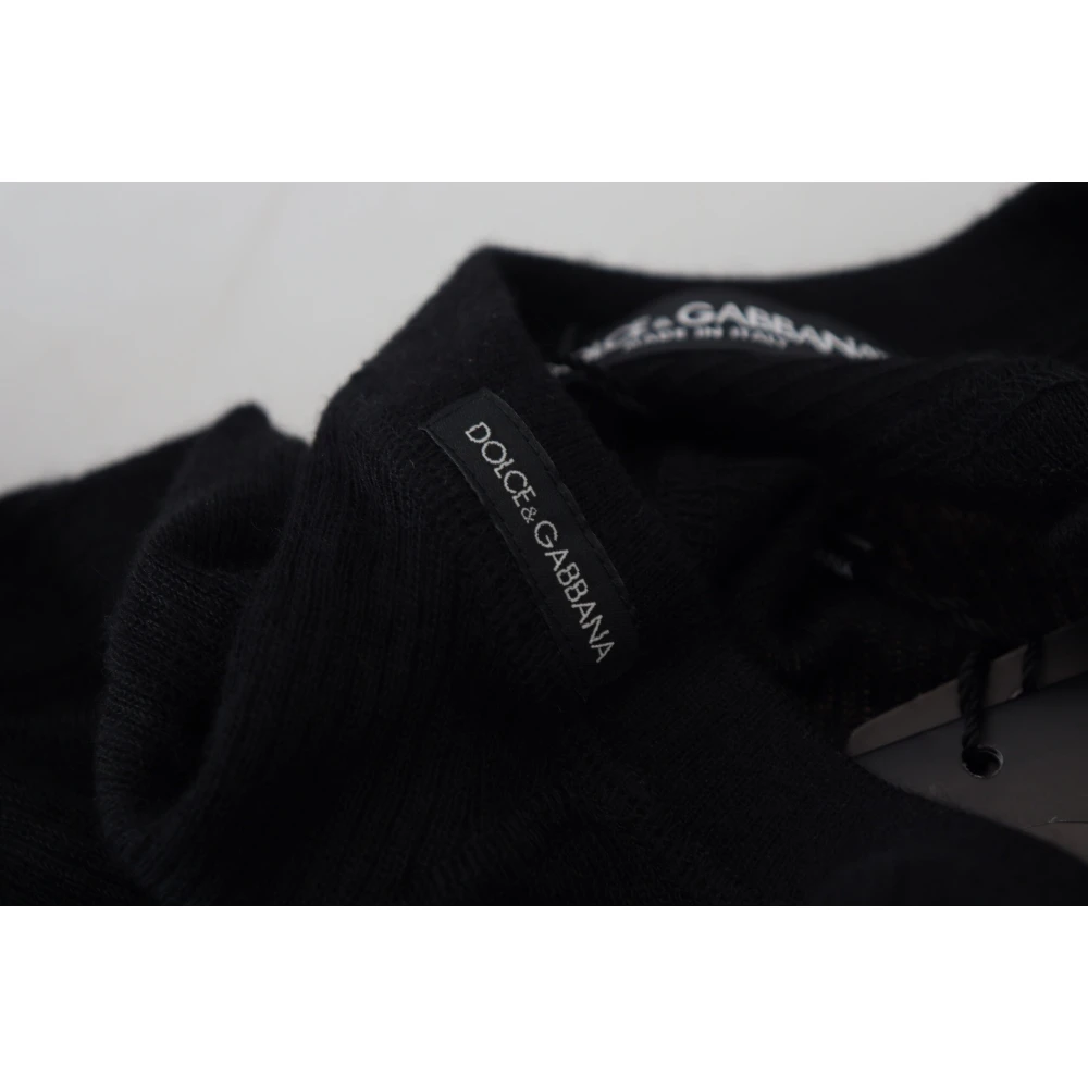 Dolce & Gabbana Luxe Zwarte Kasjmiertrui Black Heren