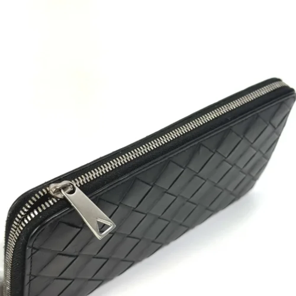 Bottega Veneta Vintage Pre-owned Leather wallets Black Dames