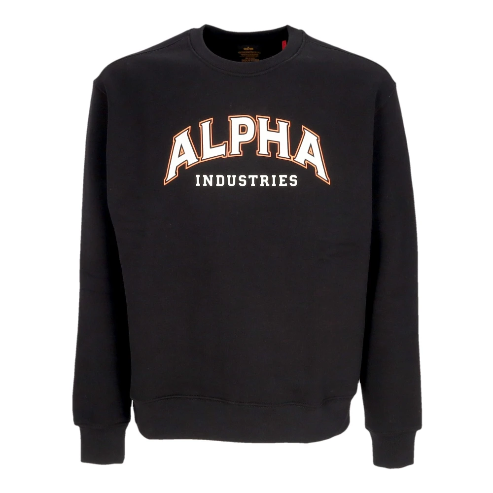 Alpha Industries Svart Crewneck Sweatshirt Black, Herr