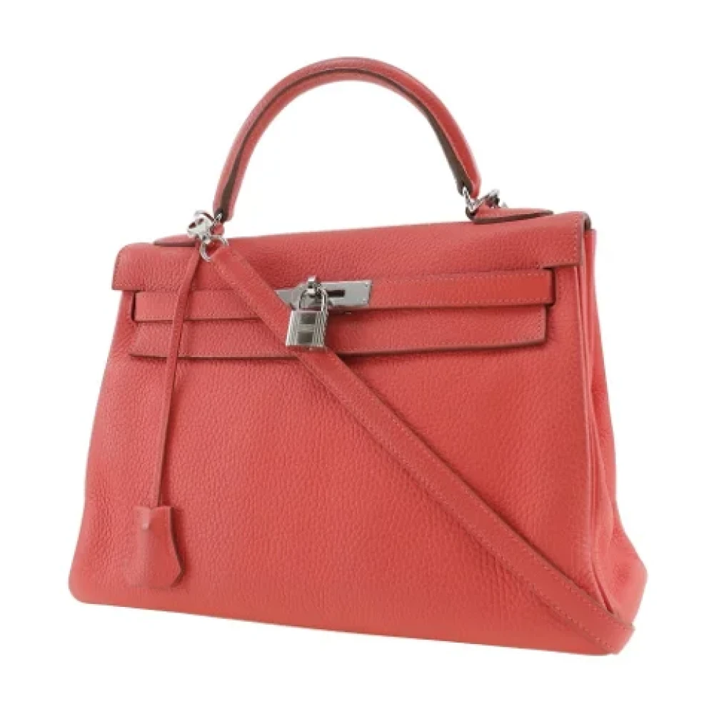 Hermès Vintage Pre-owned Fabric handbags Red Dames