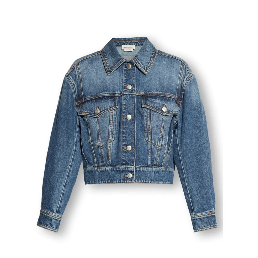 Alexander McQueen Jeansjacka Blue, Dam