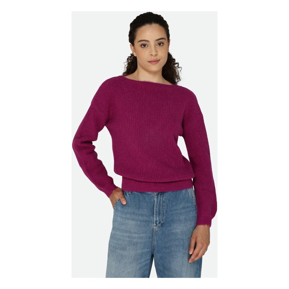 PATRIZIA PEPE Pruim V-hals trui Purple Dames
