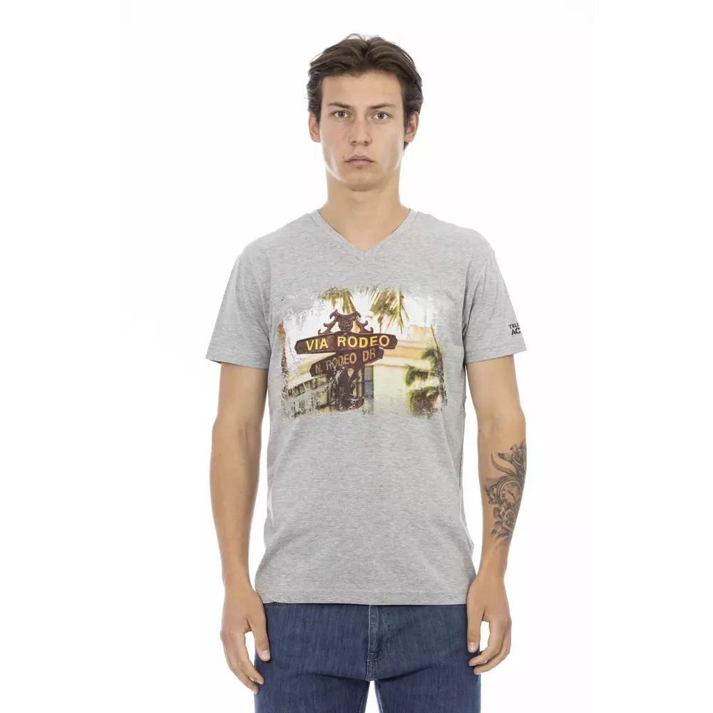 Trussardi Mannelijk Grijs Action T-Shirt Met Korte Mouwen