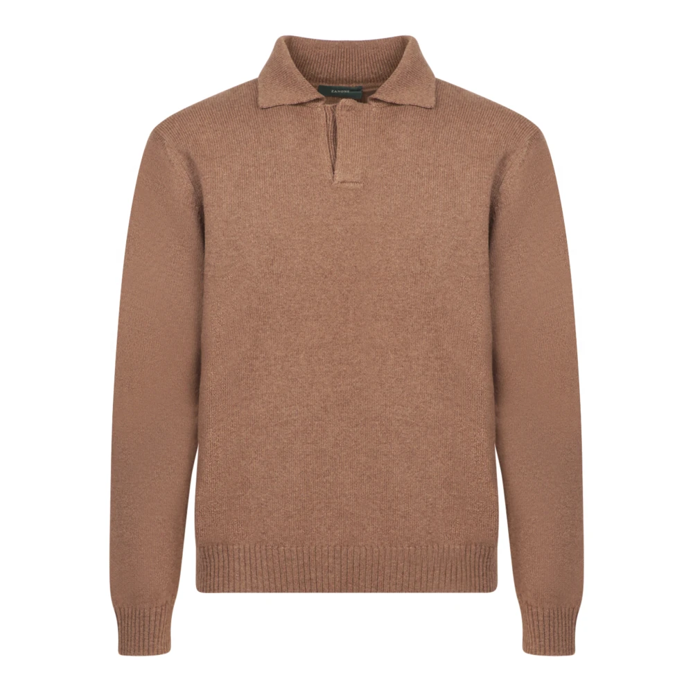 Zanone Homme Marron - Polo En Maille - Tops - Brun - Taille: Xl