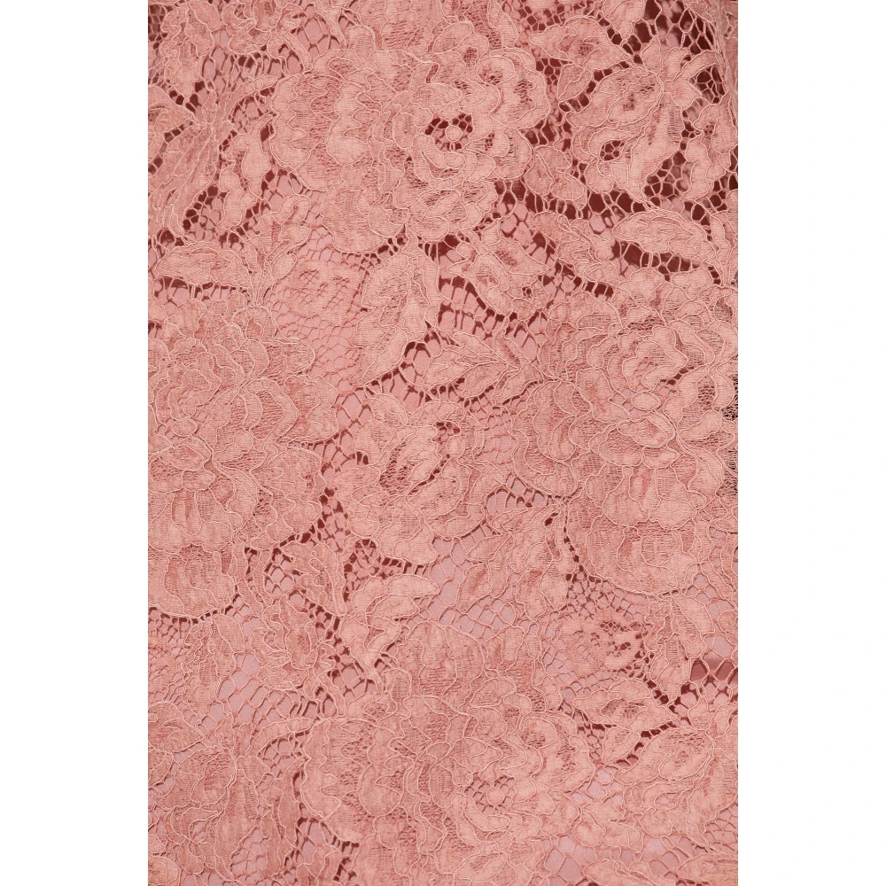 Dolce & Gabbana Mouwloze kanten jurk Pink Dames