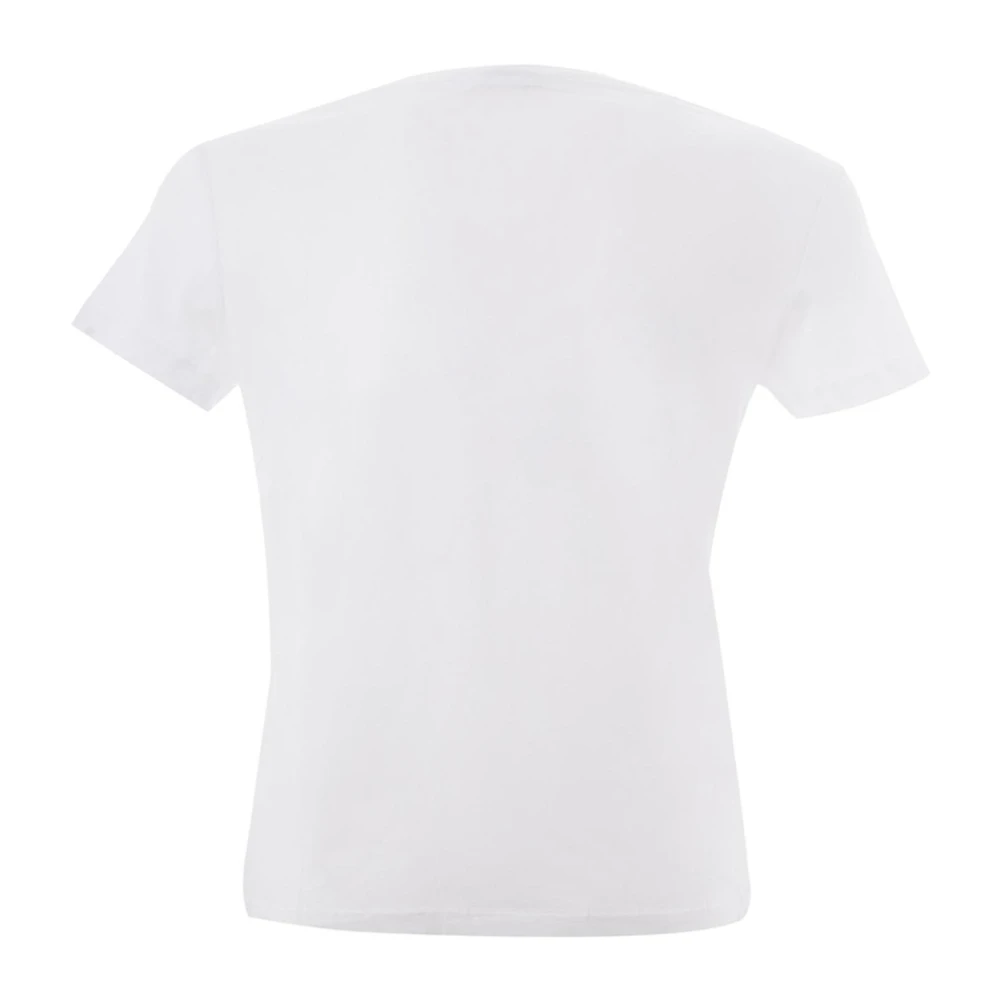 Kenzo Witte katoenen T-shirt met oogprint White Dames