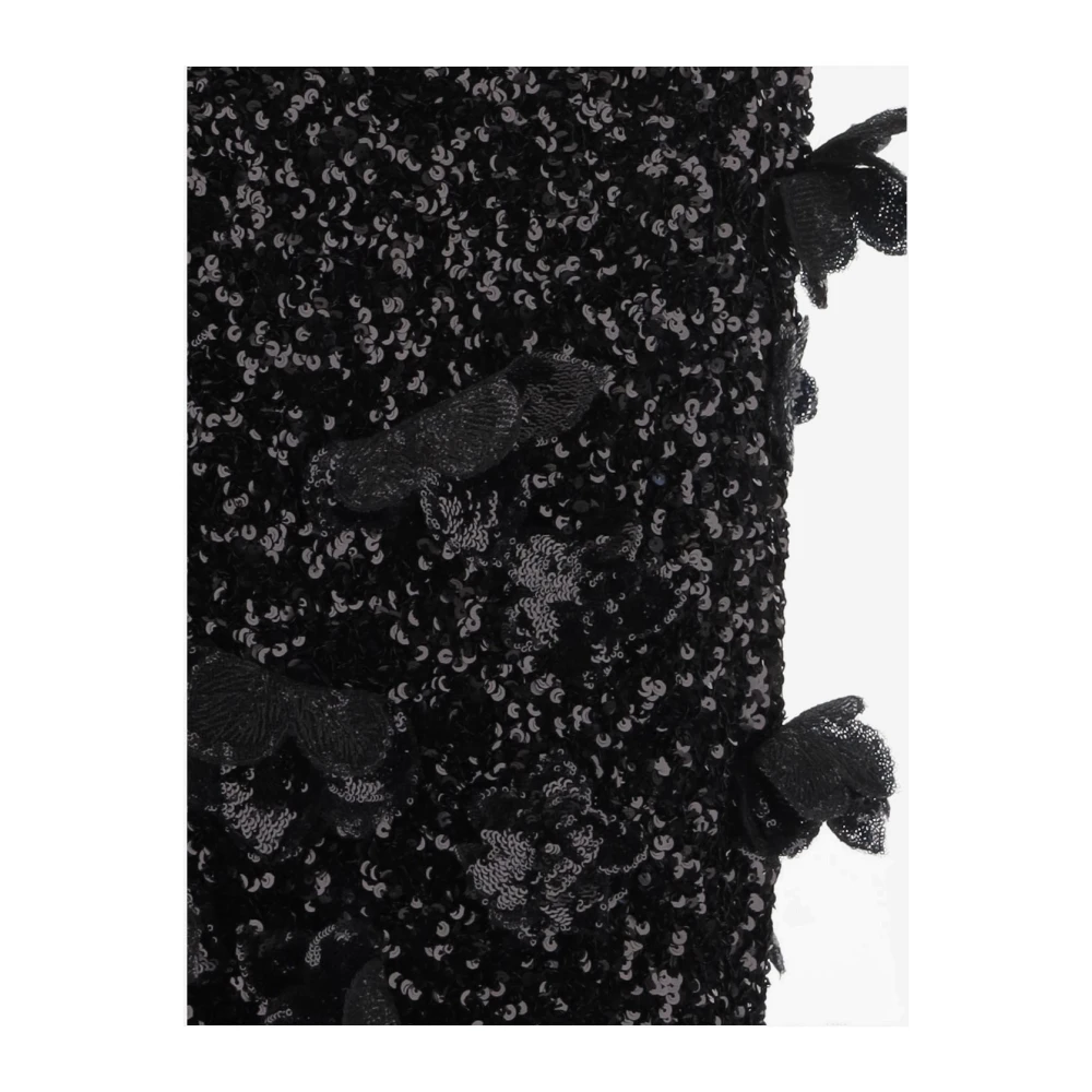 N21 Hoge taille Zwarte Pailletten Rok Black Dames