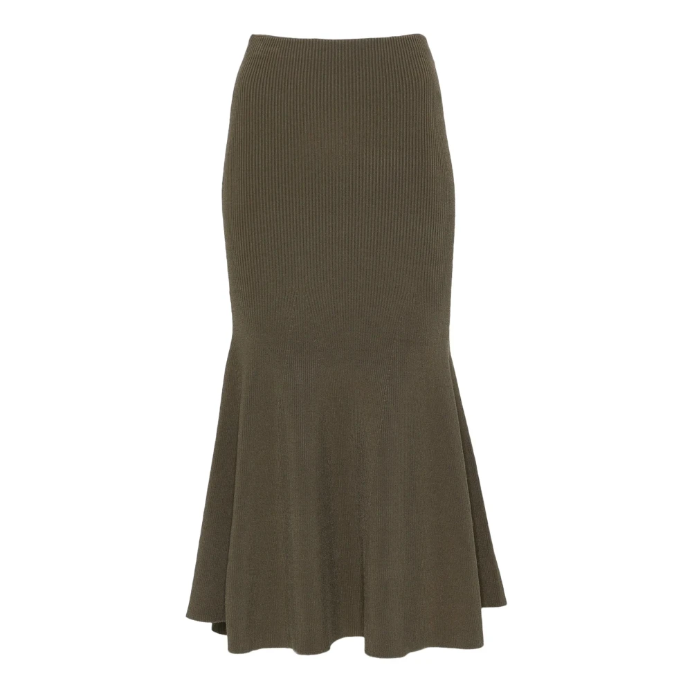 Self Portrait Women's Green Midi Skirts, S, Midi Skirt