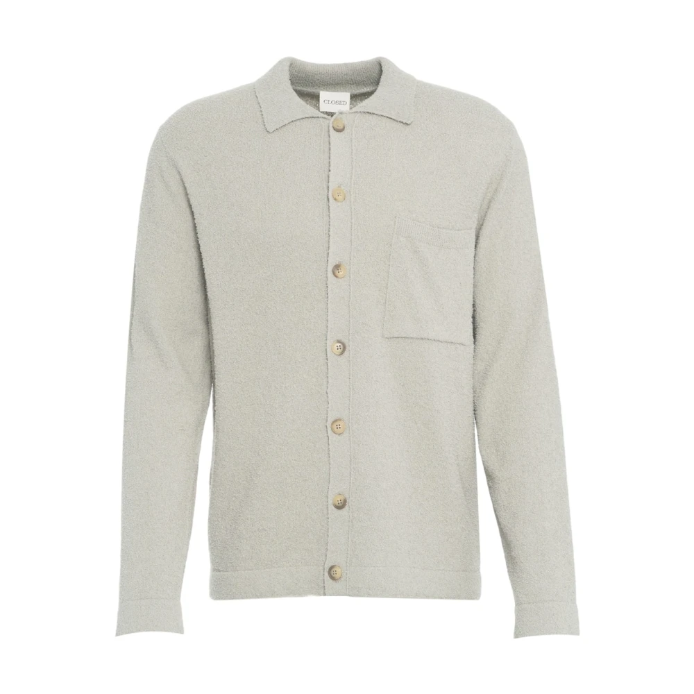 closed Grijze Bouclé Gebreide Vest Gray Heren
