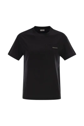 T-shirt i bomull med ficka