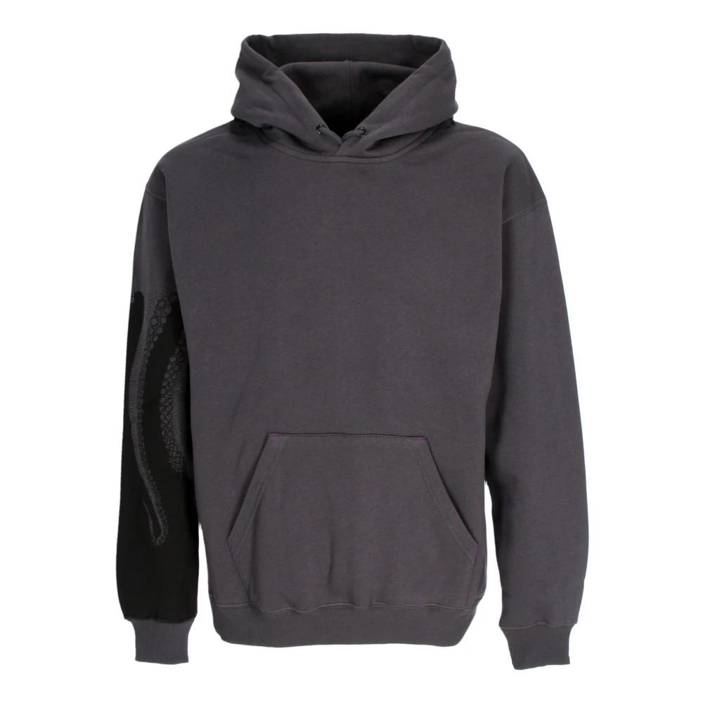 Octopus Grijze Katoenen Side Hoodie Herfst Winter 2024 Gray Heren