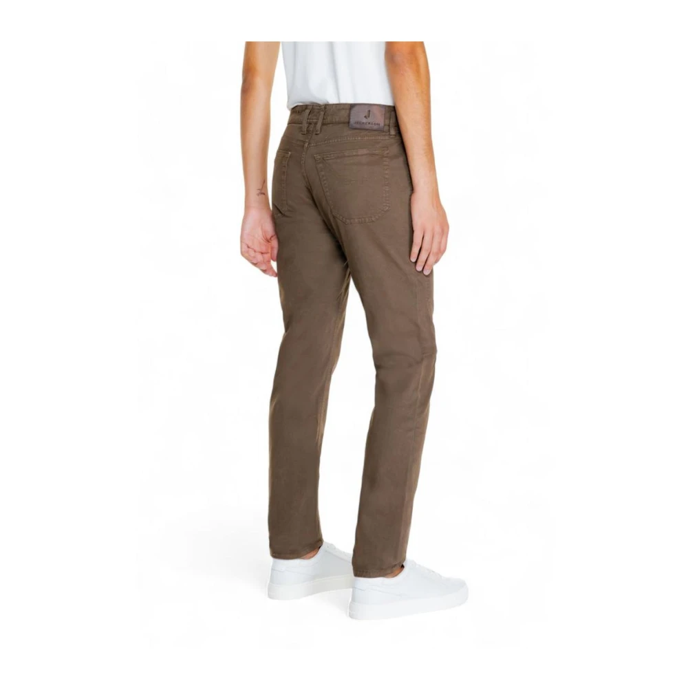 Jeckerson Bruine Katoen Elastaan Broek Brown Heren